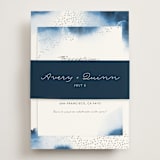 "Watercolor Dots" - Reception Cards in Agate by Maria Hilas-Louie - Assembled with Belly Band