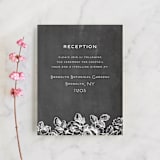 "Chalkboard Flora" - Reception Cards in Chalkboard by Snow and Ivy - Front