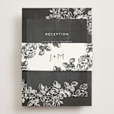 "Chalkboard Flora" - Reception Cards in Chalkboard by Snow and Ivy - Assembled with Belly Band