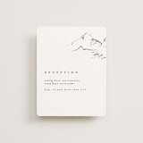 "Sketched Mountains" - Reception Cards in Snow by Mere Paper - Front