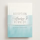 "Ombre" - Reception Cards in Sea by Roxy Cervantes - Assembled with Belly Band