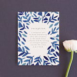 "Wildflower Floral" - Reception Cards in Navy by Katharine Watson - Front