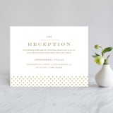 "Floral Vignette" - Reception Cards in Brass by Kristen Smith - Front