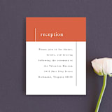 "Evermore" - Reception Cards in Harvest by Carly Reed Walker - Front