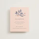 "Cascading Floral" - Reception Cards in Lagoon by Corinne Malesic - Front