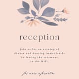 "Cascading Floral" - Reception Cards in Lagoon by Corinne Malesic - Detail