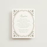 "Calia" - Reception Cards in Paris Rain by Jennifer Postorino - Front