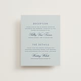 "Landscape Script" - Reception Cards in Sky by Kelly Schmidt - Front