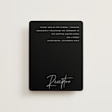 "printed" - Reception Cards in Onyx by JoAnn Jinks - Front