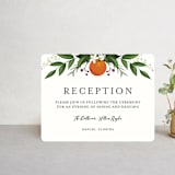 "Orange Blossoms" - Reception Cards in Pearl by Susan Moyal - Front
