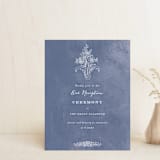 "Ornate" - Reception Cards in Indigo by Nazia Hyder - Front