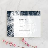 "Modern Brush" - Reception Cards in Steel Blue by Lisa Guerrero - Front