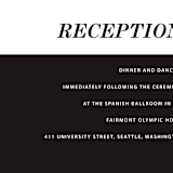 "Slanted" - Reception Cards in Noir by Drango Design - Detail