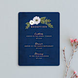 "Floral Ring" - Reception Cards in Atlantic by Karidy Walker - Front