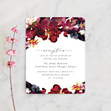 "Tidal Blooms" - Reception Cards in Holly by Grace Kreinbrink - Front