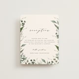 "Natures Greens" - Reception Cards in Ivory by Susan Moyal - Front