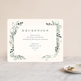 "Gentle Greens" - Reception Cards in Fern by Petra Kern - Front
