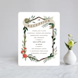 "Nature's Crest" - Reception Cards in Forest by Paper Sun Studio - Front