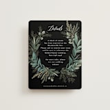 "Forest Crest" - Reception Cards in Obsidian by Alethea and Ruth - Front
