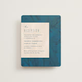 "Floral Burst" - Reception Cards in Ocean by Morgan Ramberg - Front