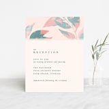 "Boho botanics" - Reception Cards in Coral by Creo Study - Front