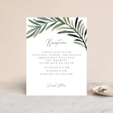 "Green leaf frame" - Reception Cards in Limestone by Yaling Hou Suzuki - Front