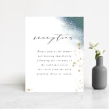 "Ethereal Dust" - Reception Cards in Topaz by Hannah Williams - Front