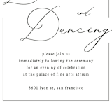 "Love Story" - Reception Cards in Alabaster by Liz Conley - Detail