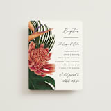 "Tropical Bouquet" - Reception Cards in Basil by Elly - Front