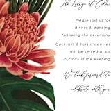 "Tropical Bouquet" - Reception Cards in Basil by Elly - Detail