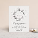 "A Sketched Wreath" - Reception Cards in Concrete by Plain White Paper Co - Front