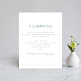 "Sea Glass" - Reception Cards in Ocean by Hudson meet Rose - Front