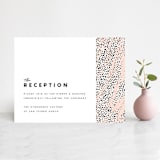 "Textured Dots" - Reception Cards in Blush by Emily Sabol Goss - Front