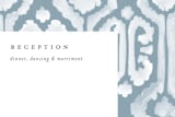 "Painted Ikat" - Reception Cards in Frost by Liz Conley - Detail
