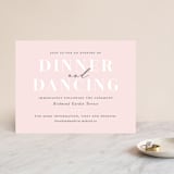 "Lettera" - Reception Cards in Blush by Lauren Chism - Front