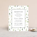 "Evergreens Watercolor" - Reception Cards in Forest by Yao Cheng Design - Front
