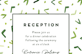"Evergreens Watercolor" - Reception Cards in Forest by Yao Cheng Design - Detail