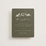 "into the mountains" - Reception Cards in Olive by Helen Halik - Front