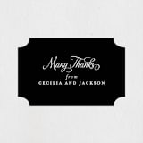 "Chic Gala" - Rehearsal Dinner Favor Stickers in Snow by Kimberly FitzSimons - Front