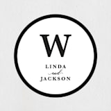 "modern classic" - Rehearsal Dinner Favor Stickers in Black Tie by Laura Hamm - Front