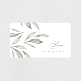 "Whispered Leaves" - Rehearsal Dinner Favor Stickers in Leaf by Kristie Kern - Front