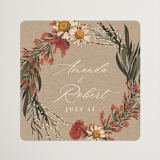 "Organic Florals" - Rehearsal Dinner Favor Stickers in Autumn by Susan Moyal - Front
