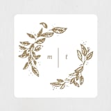 "Reflection" - Rehearsal Dinner Favor Stickers in Porcelain by Leah Bisch - Front