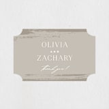 "True Love" - Rehearsal Dinner Favor Stickers in Clay by Carolyn Nicks - Front