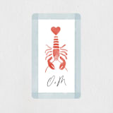 "Love and Lobsters" - Rehearsal Dinner Favor Stickers in Ocean by Jen Tips - Front