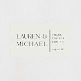 "eat, drink and rehearse" - Rehearsal Dinner Favor Stickers in Titanium by Shirley Lin Schneider - Front