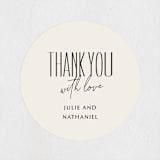 "Classic Welcome" - Rehearsal Dinner Favor Stickers in Sand by Inkblot Design - Front