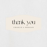 "clean display" - Rehearsal Dinner Favor Stickers in Ivory by Cass Loh - Front