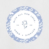 "bluebell dinner" - Rehearsal Dinner Favor Stickers in Bluebell by Bramble Studio - Front