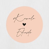 "just a note" - Rehearsal Dinner Favor Stickers in Blush by Susan Brown - Front